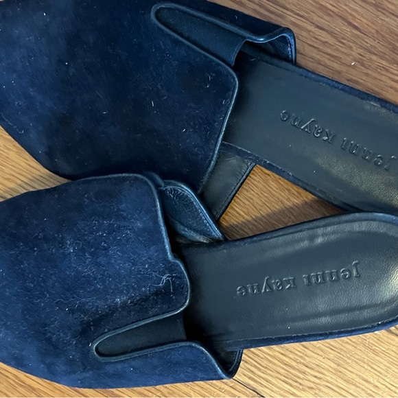 Jenni Kayne navy blue suede mules - Picture 2 of 3